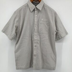 P. Miller Signature Collection Men XL Check Cotton Short‎ Sleeve Button Up Shirt
